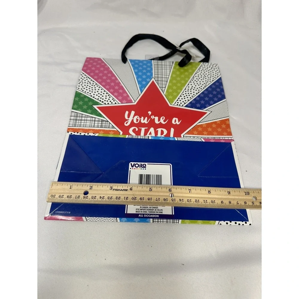 VOILA gift bag party bag BIRTHDAY approximately 5X10 inch 12 inches tall